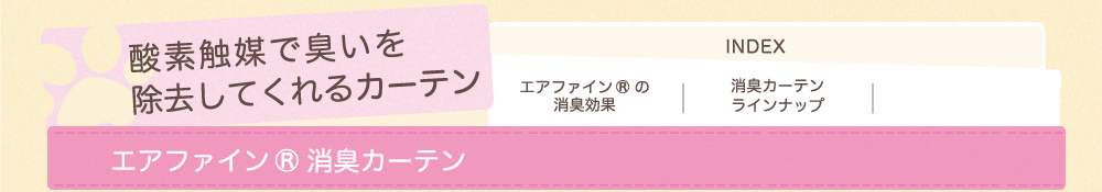 酸素触媒で臭いを除去してくれるカーテン